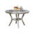 Hyppolite Contemporary Round Dining Table, Champagne