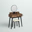 Ensemble coiffeuse avec tabouret et miroir Kyla