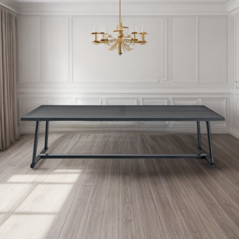 Routenberg Oak Solid Wood Dining Table, 35.43" W x 94.48" L