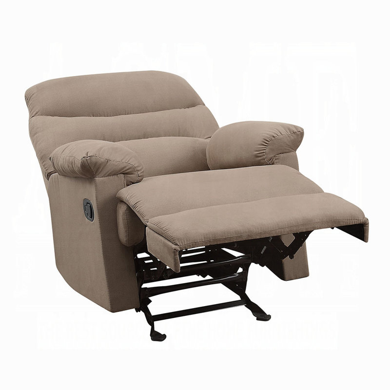 Gentner Recliner, Light Brown Microfiber/Microsuede