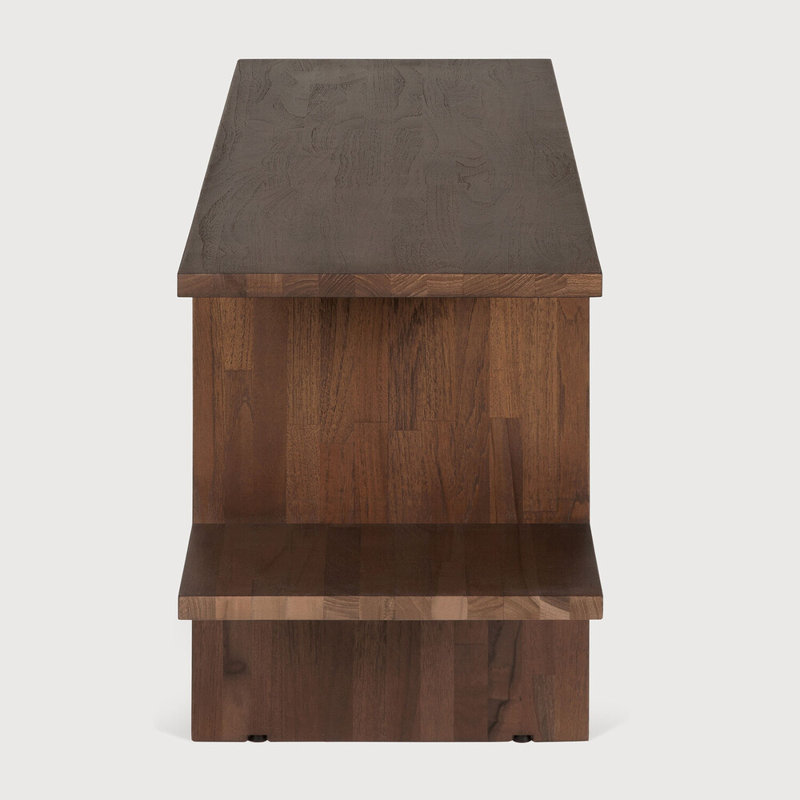 Kabuki Solid Wood End Table, Brown