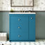 Meuble-lavabo autoportant avec lavabo en céramique