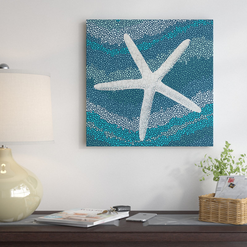 Sea Glass IV, impression sur toile tendue, H 18 po x l 18 po x P 1,5 po, Pas de tapis, Toile tendue