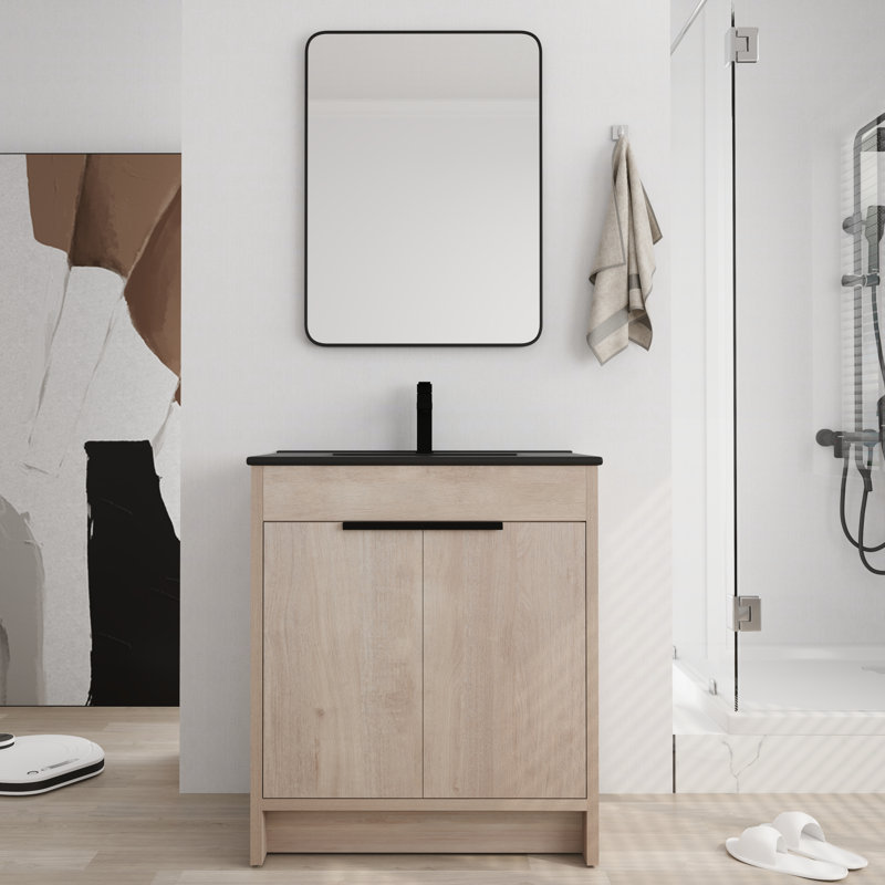 Ensemble de meuble-lavabo simple 30 po Tolson, Noir mat