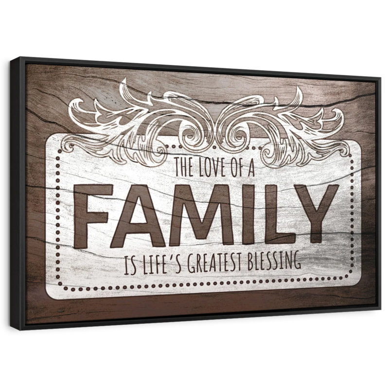 «Love Of A Family Quote II», H 25 po x l 17 po