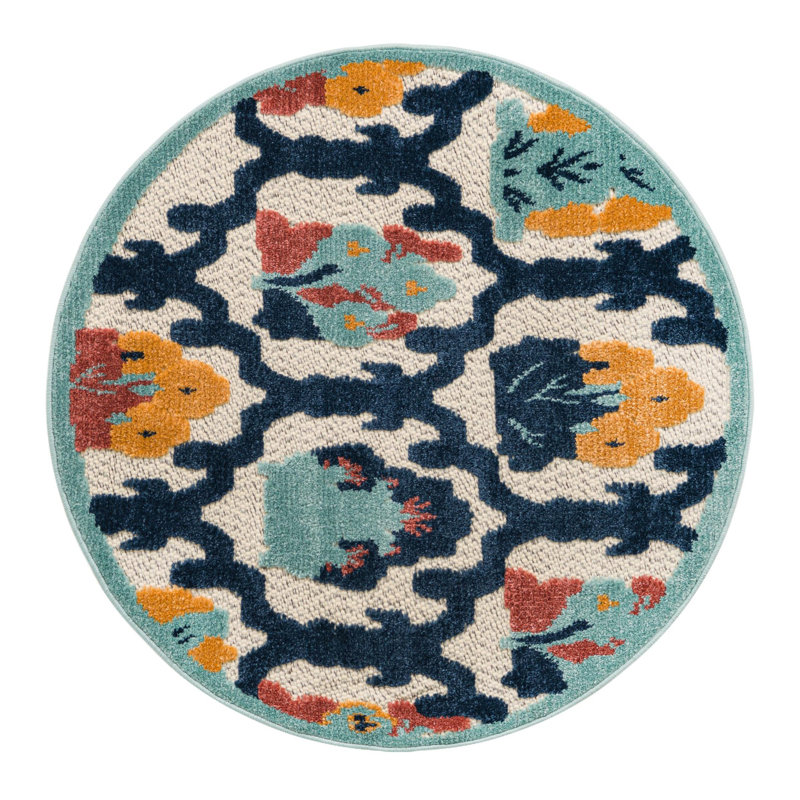 Tapis d'extérieur Hartin, Rond 3 pi 3 po
