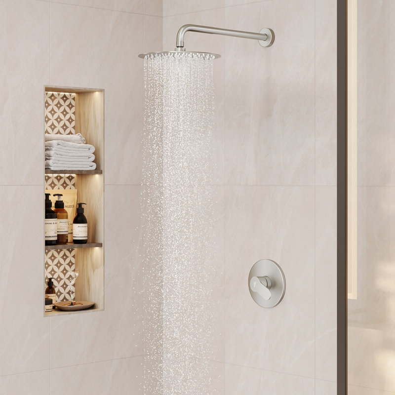 All-In-One Kit with Rough in-Valve, Brushed Nickel