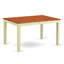 Ensemble de 5 pièces pour 4 pièces comprenant une table de salle à manger rectangulaire avec rallonge papillon et 4 chaises de salle à manger, babeurre et cerise-355034023