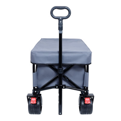 Heavy-Duty 400LBs Foldable Wagon with Extended Tailgate & Weather-Resistant Cover