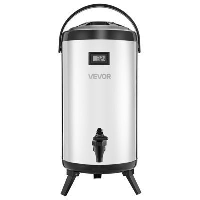 Insulated Beverage Dispenser for Hot & Cold Drinks Stainless Steel