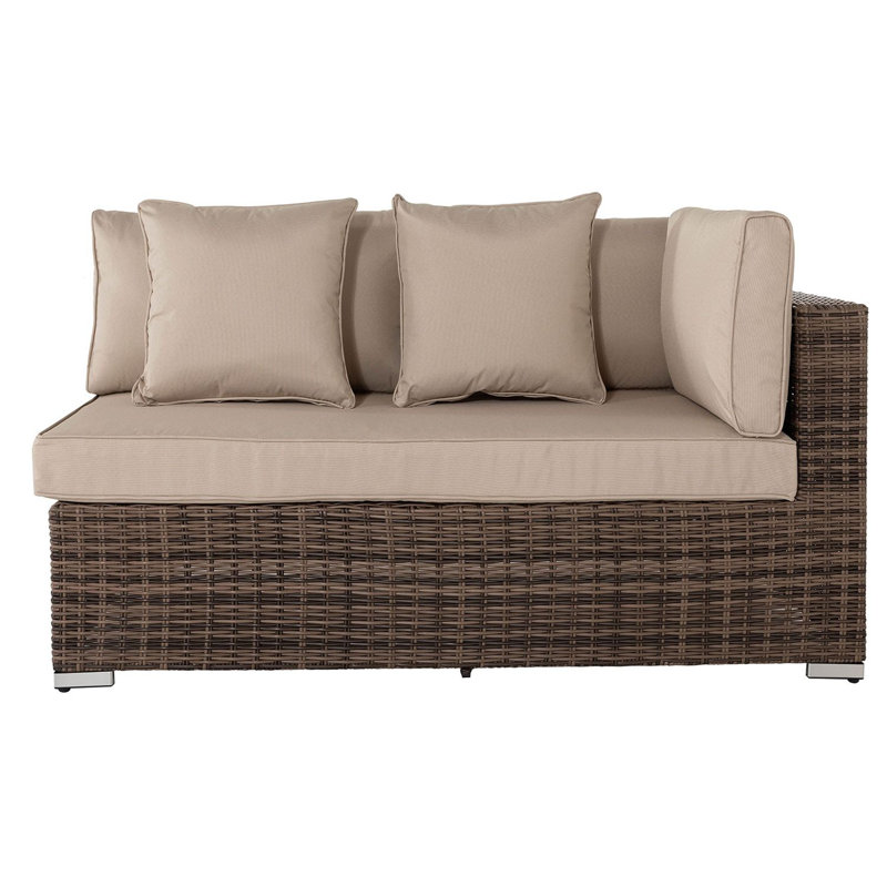 140cm Wide Straight Patio Sofa with Cushions