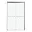 Cabine de douche coulissante demi-cadre l 48 po x H 76 po, 5/16 po (8 mm), nickel brossé