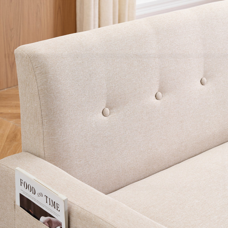 Canapé double confortable de 57 pouces, Beige