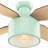 52" Cranbrook 4 - Blade Flush Mount Ceiling Fan with Lights and Remote-17799247