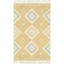Tapis jaune en laine tissé à plat à la main Shriver Southwestern-71813629