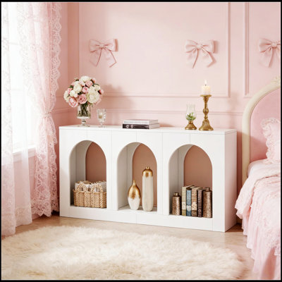 Stylish Arches Side Table, Entryway Console With Ample Storage And Elegant Design For Modern Interiors