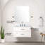 Meuble-lavabo blanc 30 po X P 22 po, marbre, robinet, miroir simple 30 x 22, comptoir en marbre,-1518233401