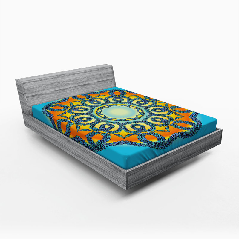 Microfiber Floral Fitted Sheet, Full Fitted Sheet