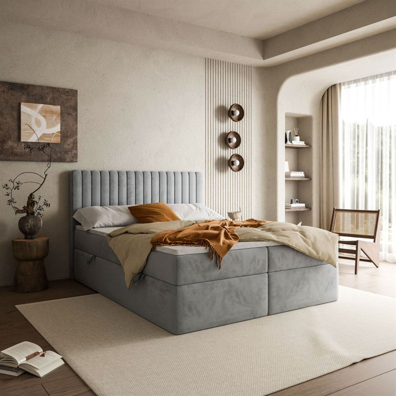 Bed Hendrick, Light gray Mv 2218, 158 x 200cm