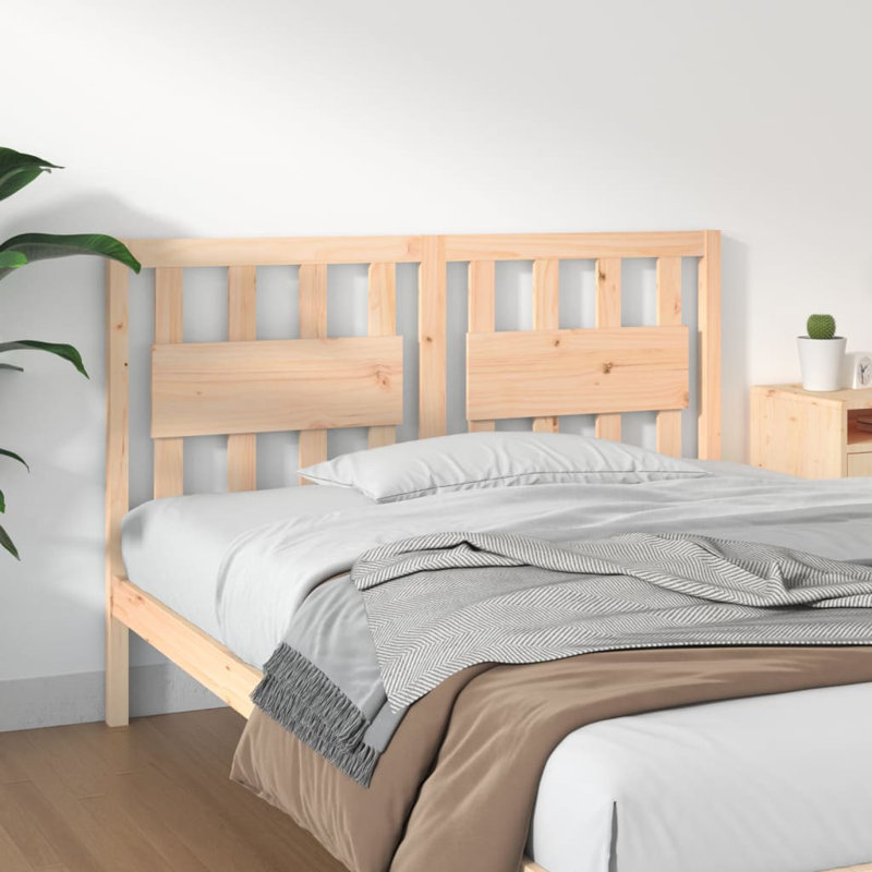 Messinger Solid Wood Headboard, 126 x 100 cm, Grey