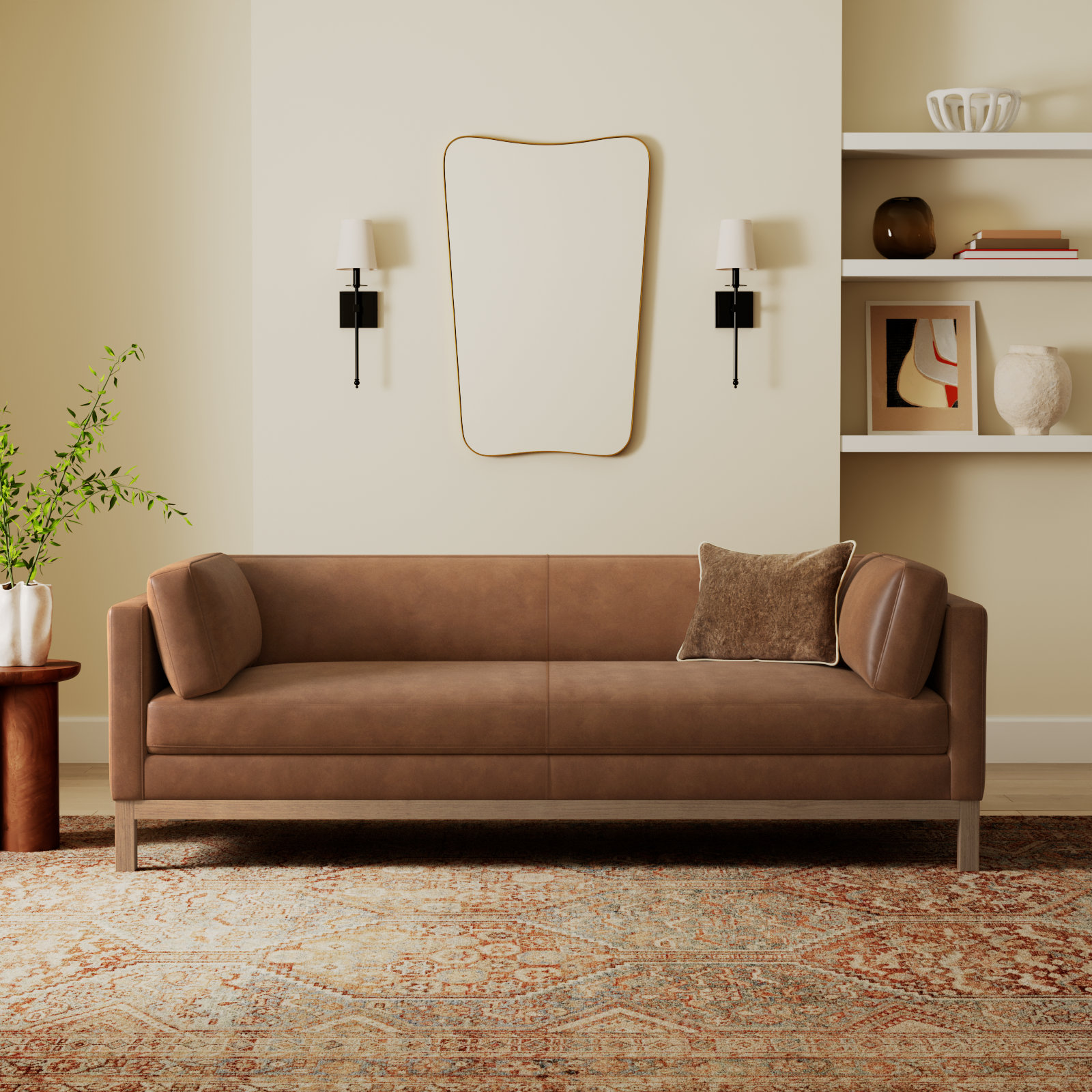 Nels 81" Genuine Leather Sofa