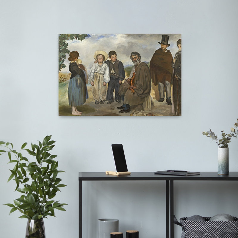 Le vieux musicien, 1862, estampe d'art mural abstraite et contemporaine, H 16 po x l 24 po
