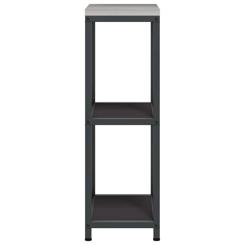  Kitchen Storage Shelf With Shelf With Storage White Steel, Black, 92cm H x 30cm W x 50cm D