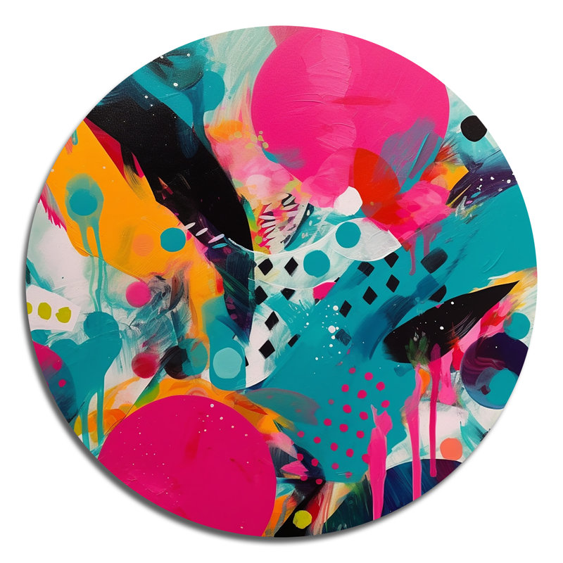 Chimdindu - Art abstrait rond en métal, H 36 po x l 36 po