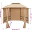 Garden 3m x 3.5m Steel Patio Gazebo-119440914