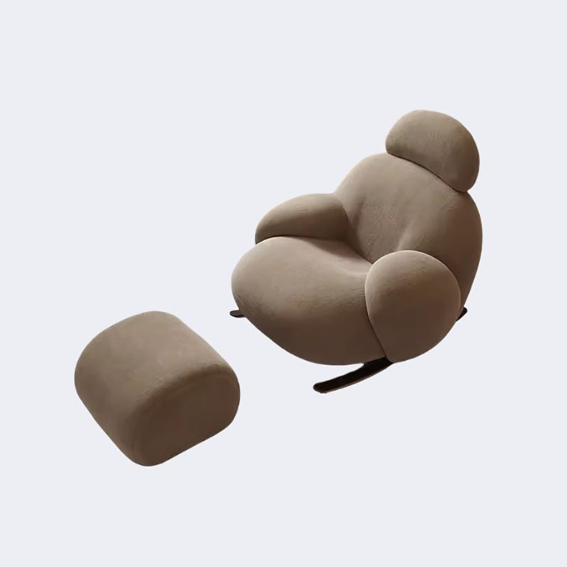 Chaise berçante moderne de style crème moderne, Café crème