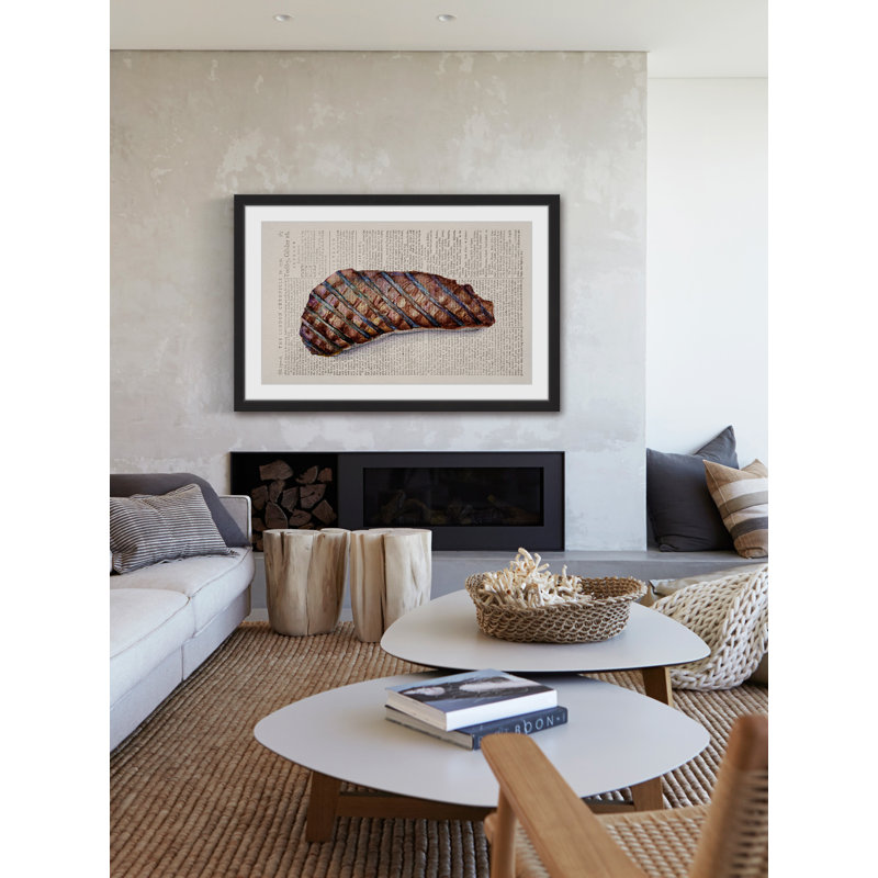 « hist steak », reproduction d’art encadrée, H 12 po x l 18 po x P 1,5 po