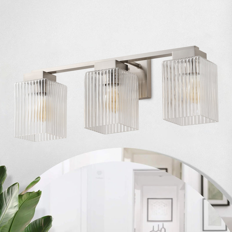 3-lamp Clear Glass Adjustable Iron Mirror Front Light
