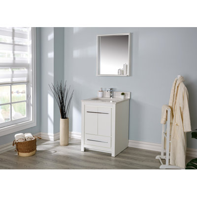 Ensemble de meuble-lavabo simple 23,6 po avec miroir Lambertson
