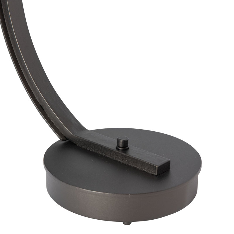 Glissade LED Table Lamp - Clear Textured Glass Shade, Oil Rubbed Bronze