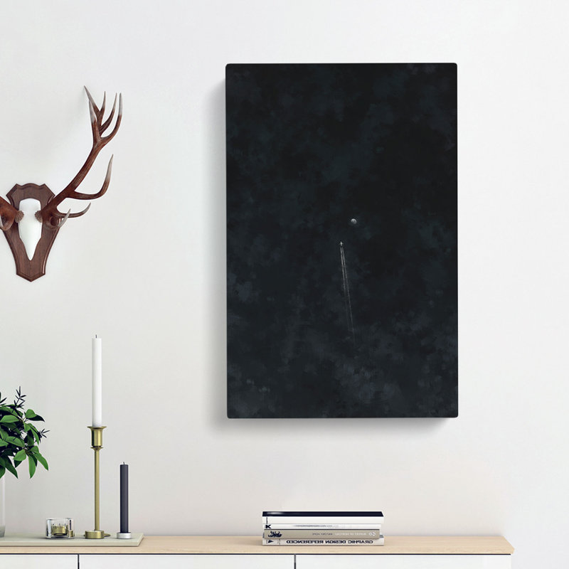 Airplane To The Moon - Wrapped Canvas, 91cm H x 60cm W x 4cm D