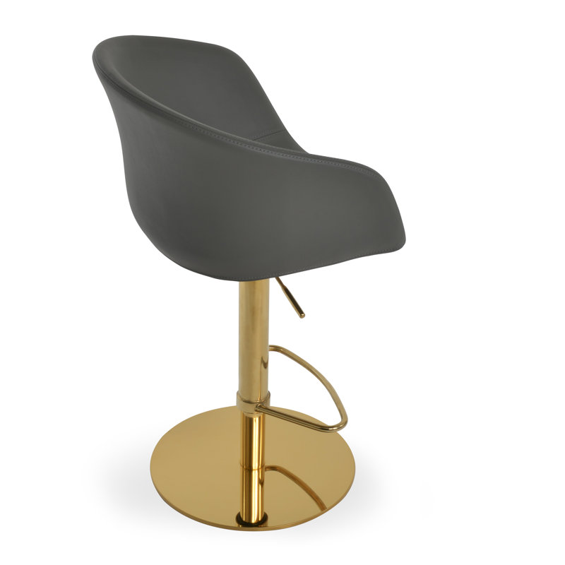 Tabouret Tribeca, Gris, Or