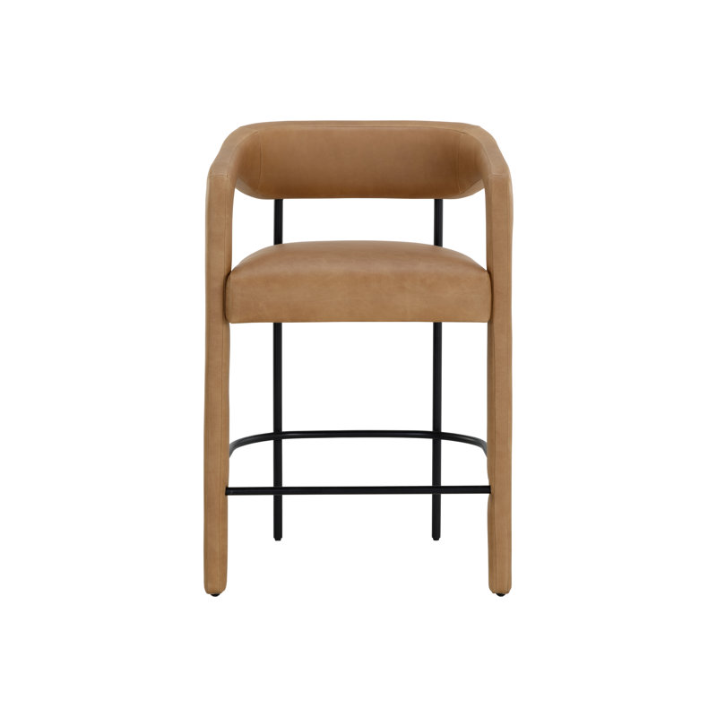 Upholstered Stool with Solid Wood Frame,  Counter Stool (26.50" Seat Height)