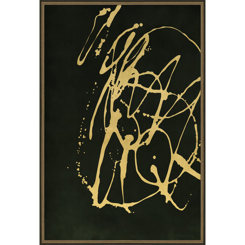 Blue Velvet And Gold 1 Painting by Thom Filicia, Gold Frame