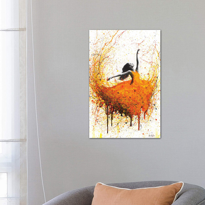 Tangelo Fire Dance by Ashvin Harrison - Wrapped Canvas Print, 66.04 cm H x 45.72 cm W x 3.175 cm D