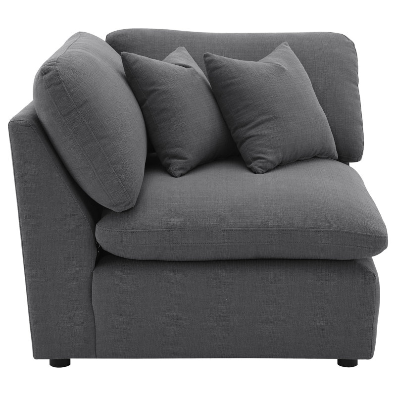 Giarrusso Upholstered Corner , Charcoal Fabric