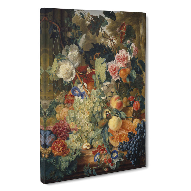 Still Life With Flowers And Fruit Vol.1 by Jan Van Huysum - Wrapped Canvas Painting, 76cm H x 50cm W x 3cm D