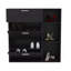 Range-chaussures Showie à 3 portes avec tablettes intérieures et tablettes latérales, armoire de rangement à un tiroir pour chaussures et accessoires
