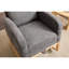 Chaise berçante de chambre de bébé pratique avec coussins à haute densité, base et surface respirante, pieds confortables en bois massif, tissu, design ergonomique-1704783454