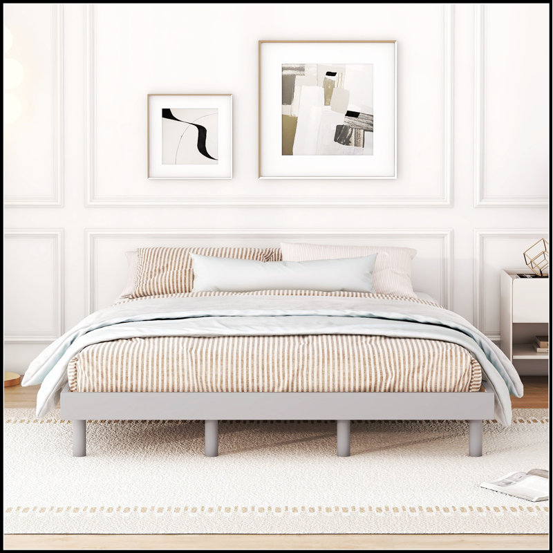Structure de lit plateforme moderne avec matériaux durables et esthétique élégante pour une décoration de chambre à coucher améliorée