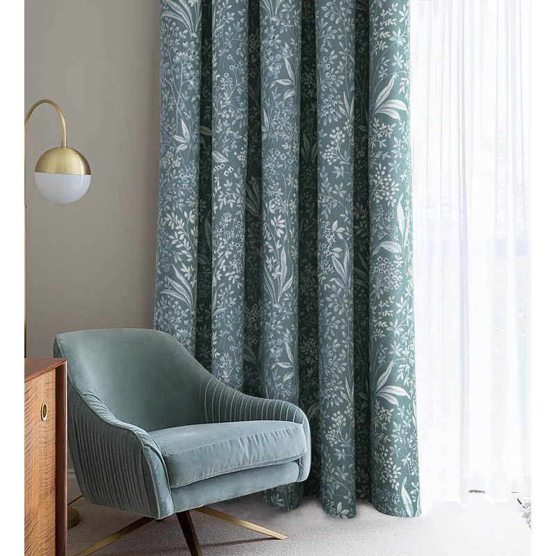 Mckew Room Darkening Pencil Pleat Curtain Pair, Grey, 165 W x 229 D cm