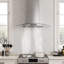 Hotte de cuisine murale VIKIO PRO 36 "à écran tactile 450 CFM en acier inoxydable-125128748