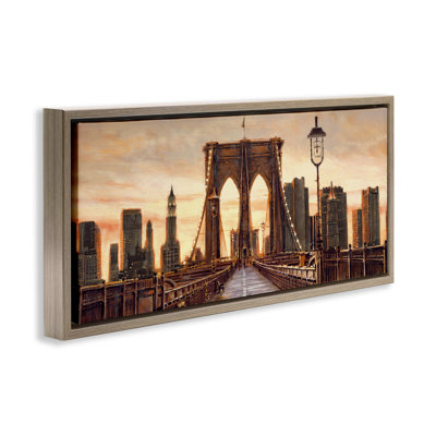 «City Bridge View», art mural encadré flottant par Matthew Daniels