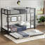 Lit superposé en métal double XL avec lit gigogne, conception silencieuse, barrière de sécurité élevée et rangement sous le lit-1838732440