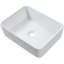 Lavabo de salle de bain vasque rectangulaire 19 po x 15 po et robinet simple levier noir mat