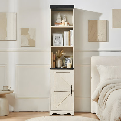 Grande armoire de rangement libre en bois de 70,86 po (180 cm), armoire cubique autoportante avec 5 tablettes, bibliothèque de salon, bibliothèque de chambre à coucher, ensemble de bricolage à deux ou plusieurs ensembles PCS WHI